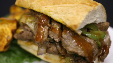 What sauce goes on a Philly cheesesteak?