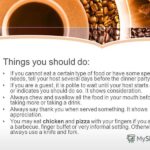 What should you do before a party?