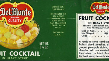 What size is a large can of fruit cocktail?