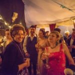 What usually happens at an engagement party?