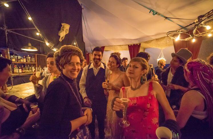 What usually happens at an engagement party?