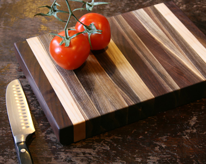 What wood should not be used for cutting boards?