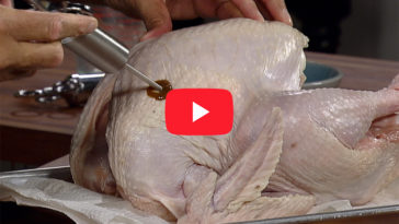When should you inject a turkey before frying?