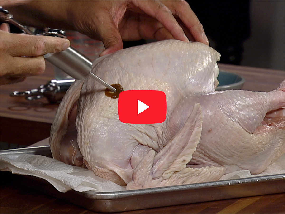 When should you inject a turkey before frying?