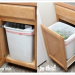 Where should kitchen trash be pulled out?