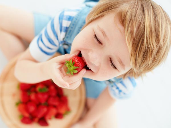Who first ate strawberries?