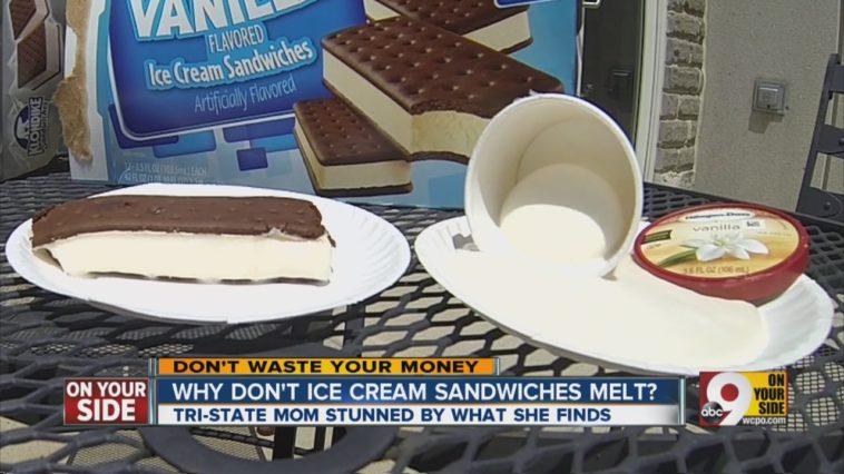 Why do ice cream sandwiches not melt?