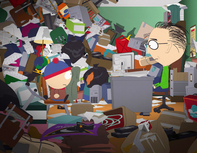 Why is Mr Mackey a hoarder?