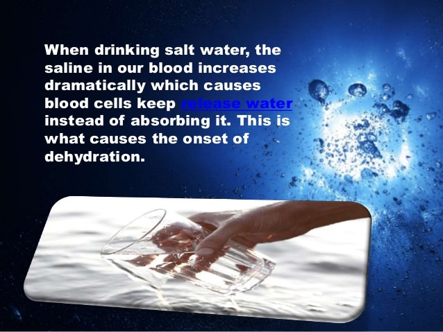 Why is drinking salt water harmful?