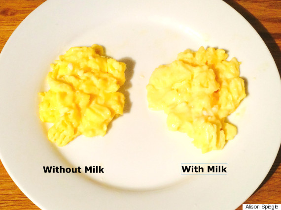 Why you shouldn't put milk in scrambled eggs?