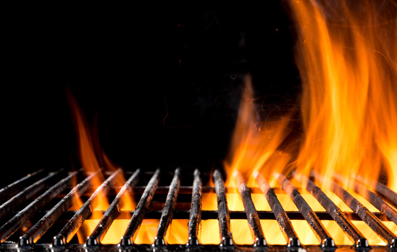 Does fire kill bacteria on grill?