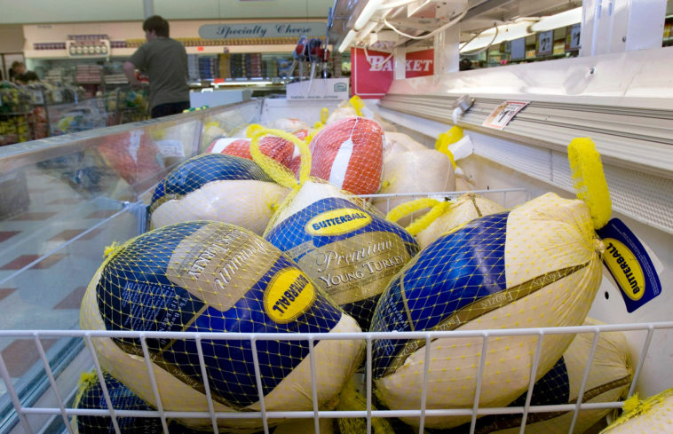 Are turkeys frozen in the store?