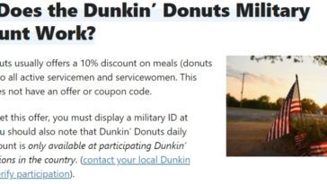 Does Dunkin Donuts give military discount?