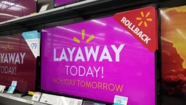 How much do you pay down on layaway at Walmart?
