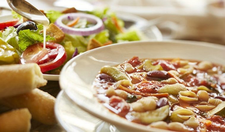 How much is Olive Garden unlimited soup and salad?