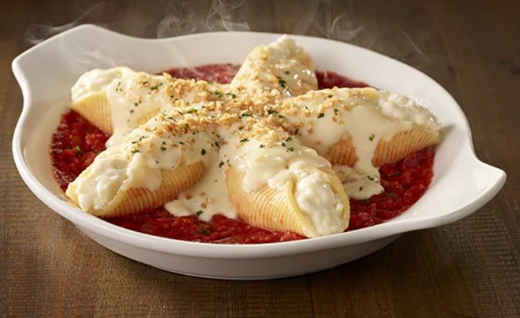 Is Giant cheese stuffed Shells Olive Garden good?