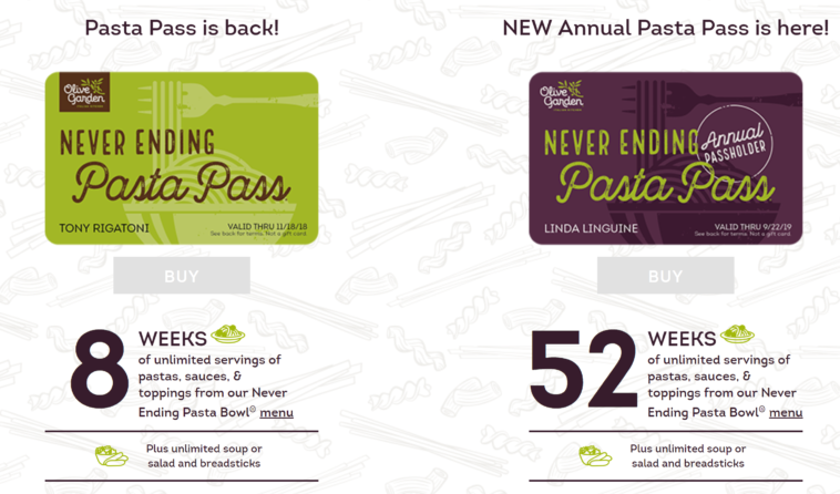 Is the Olive Garden pasta pass worth it?