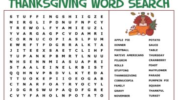 What are some Thanksgiving words?