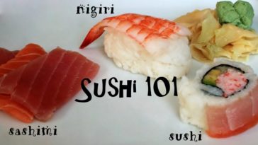 What are the 3 types of sushi?