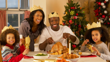 What do most families eat for Christmas dinner?