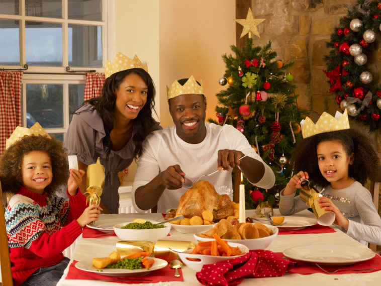 What do most families eat for Christmas dinner?