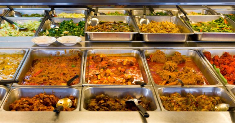 What happens to leftover buffet food?