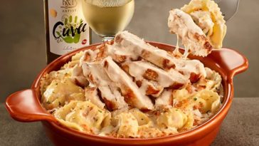 What is Asiago Tortelloni Alfredo?