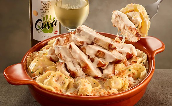 What is Asiago Tortelloni Alfredo?