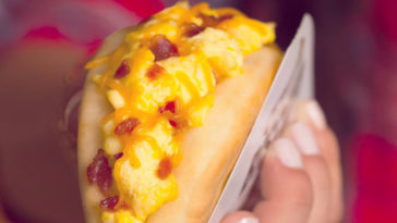 Which fast food uses real eggs?