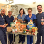 Who is helping with Thanksgiving baskets?