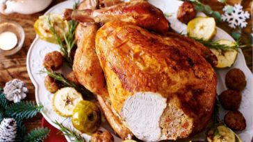 Who serves turkey and stuffing?