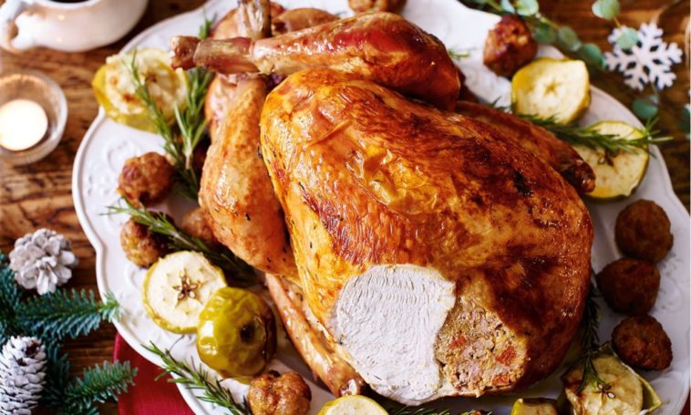 Who serves turkey and stuffing?