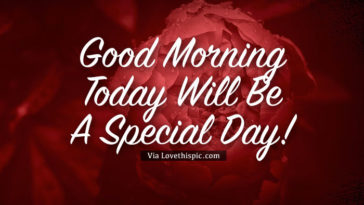 Why is it a special day today?