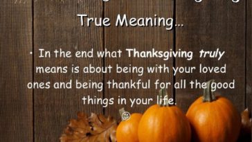 Why is the meaning of Thanksgiving?