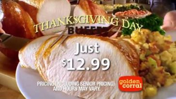 Will Golden Corral be open on Thanksgiving Day?