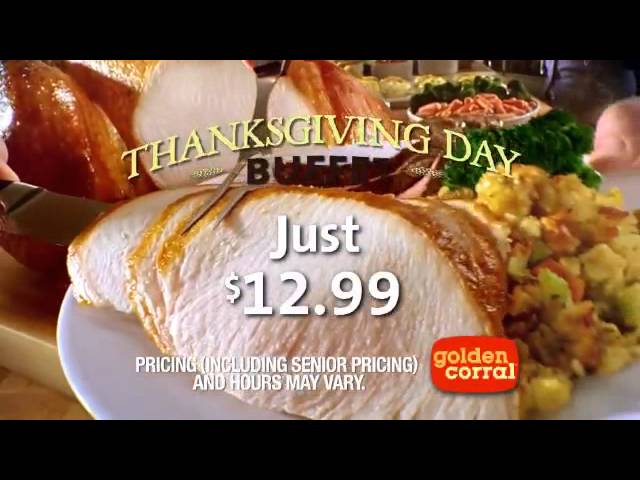 Will Golden Corral be open on Thanksgiving Day?