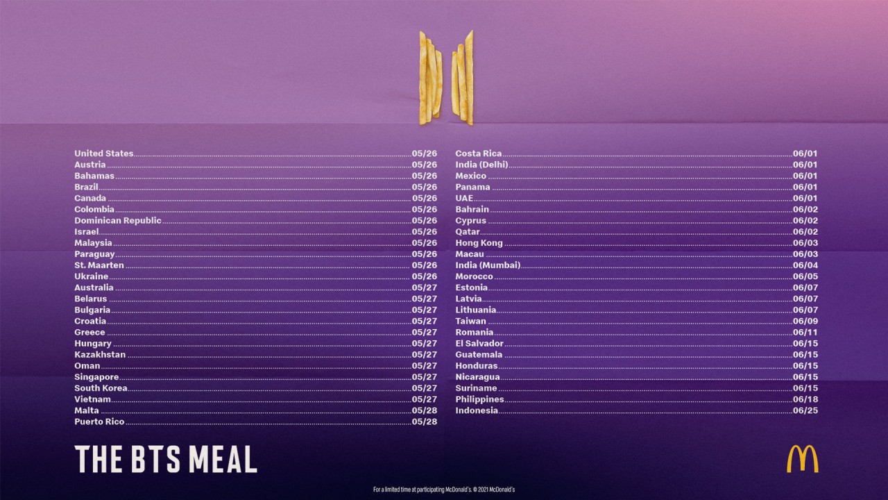 Is bts meal still available in malaysia