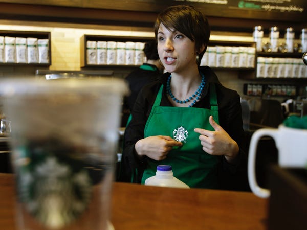 Can Starbucks baristas wear green?