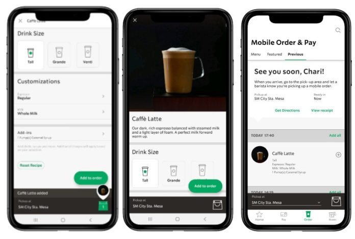 Can you advance order on Starbucks app?