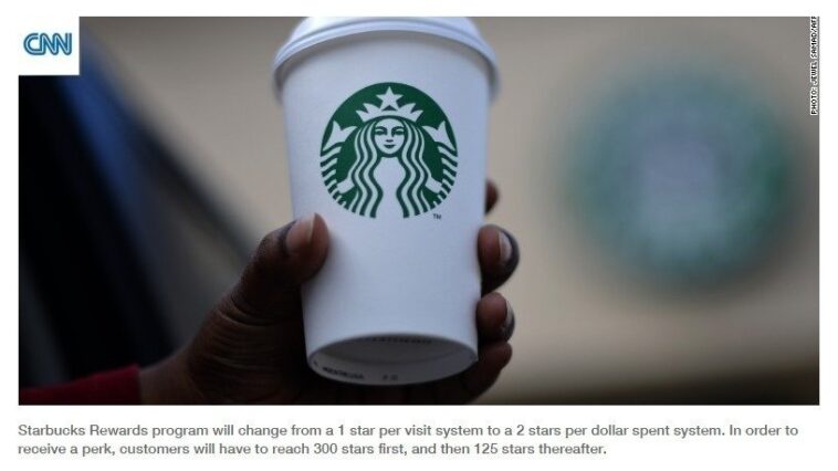 Did Starbucks change their rewards program?