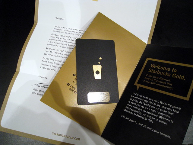 Did Starbucks get rid of gold card?