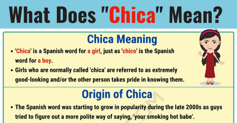 Does Chica mean girl in Spanish?