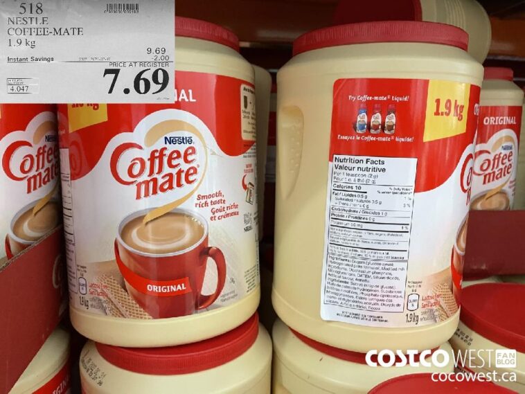 Does Costco carry Coffee Mate creamer?