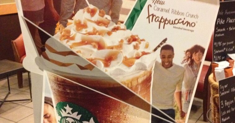 Does the caramel ribbon crunch from Starbucks have caffeine in it?