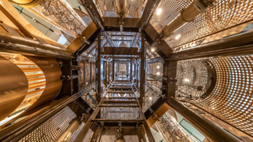 Does the cask centerpiece stand a magnificent 56 feet tall?