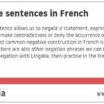 Does une change in negation?