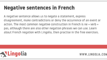 Does une change in negation?