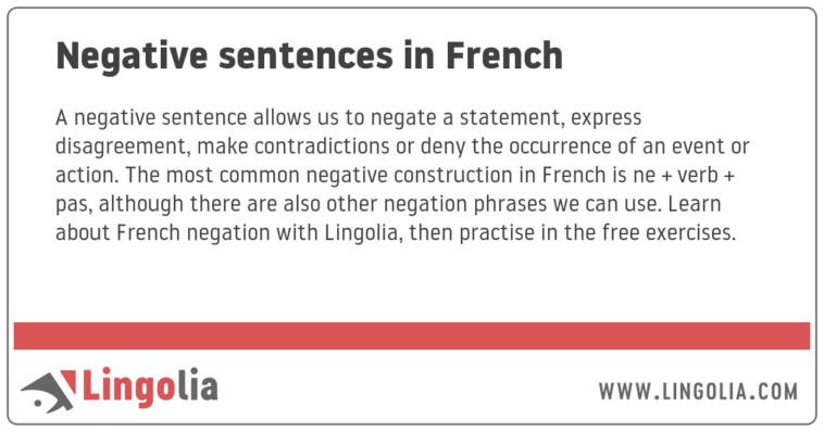 Does une change in negation?