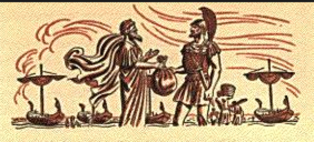 How did Odysseus get to Aeolia?