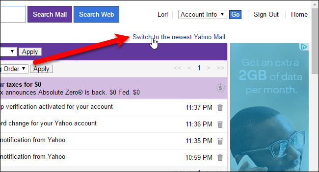 How do I get US version of Yahoo?
